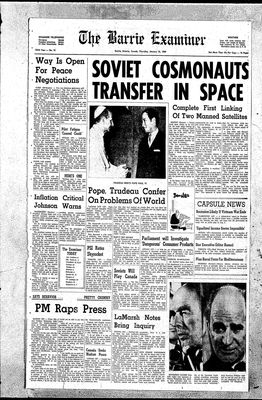 Barrie Examiner, 16 Jan 1969