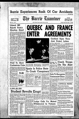 Barrie Examiner, 25 Jan 1969