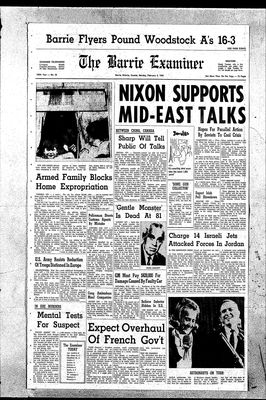 Barrie Examiner, 3 Feb 1969