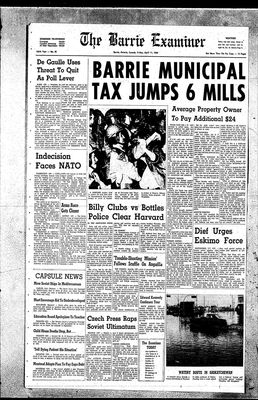 Barrie Examiner, 11 Apr 1969