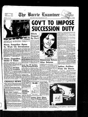 Barrie Examiner, 14 Dec 1971