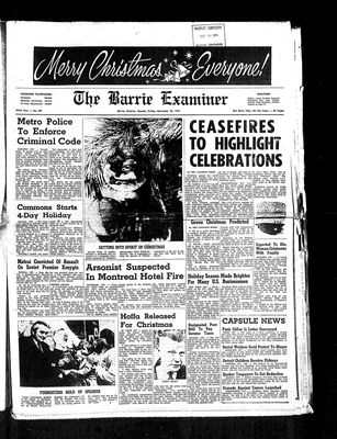 Barrie Examiner, 24 Dec 1971