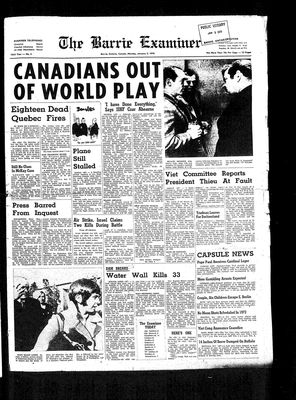 Barrie Examiner, 5 Jan 1970