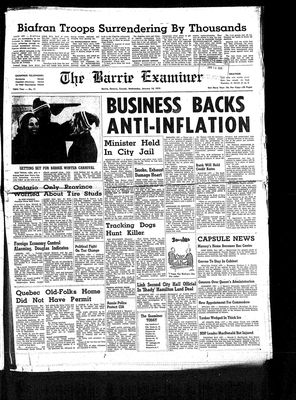 Barrie Examiner, 14 Jan 1970