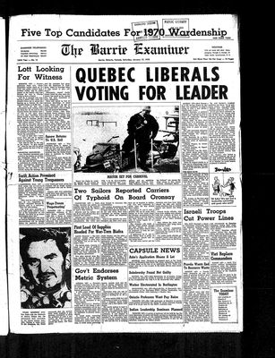 Barrie Examiner, 17 Jan 1970