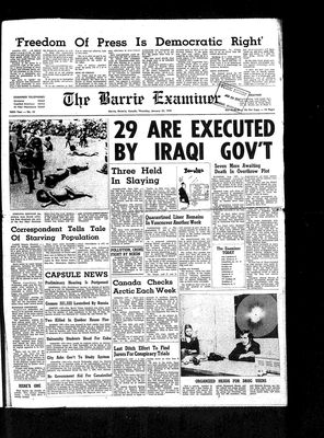 Barrie Examiner, 22 Jan 1970