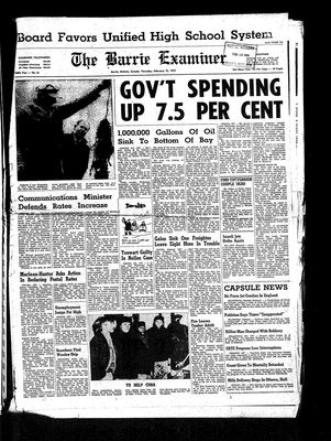 Barrie Examiner, 12 Feb 1970