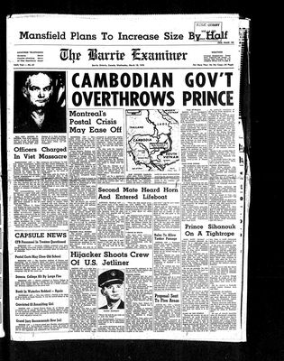 Barrie Examiner, 18 Mar 1970