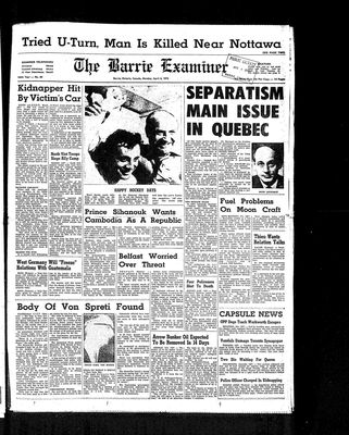 Barrie Examiner, 6 Apr 1970