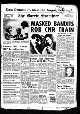 Barrie Examiner, 9 Jul 1970