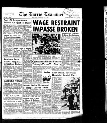 Barrie Examiner, 18 Jul 1970