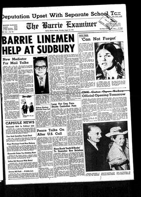 Barrie Examiner, 20 Aug 1970