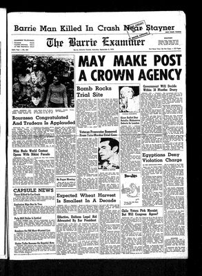 Barrie Examiner, 5 Sep 1970