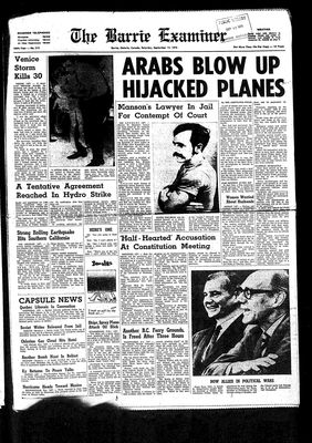 Barrie Examiner, 12 Sep 1970