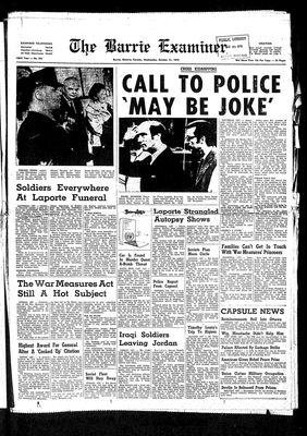 Barrie Examiner, 21 Oct 1970