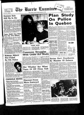 Barrie Examiner, 14 Nov 1970