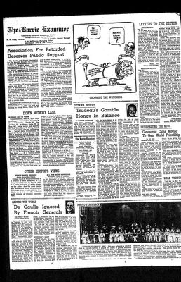 Barrie Examiner, 18 Nov 1970