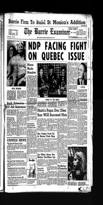 Barrie Examiner, 22 Apr 1971