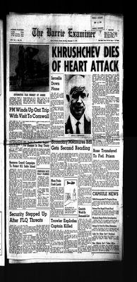 Barrie Examiner, 11 Sep 1971