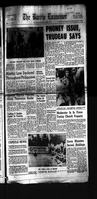 Barrie Examiner, 23 Sep 1972