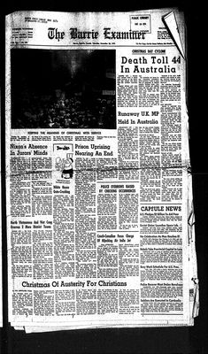 Barrie Examiner, 26 Dec 1974