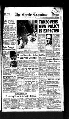 Barrie Examiner, 11 Jan 1973