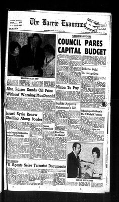 Barrie Examiner, 6 Apr 1974