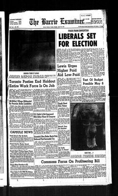 Barrie Examiner, 29 Apr 1974