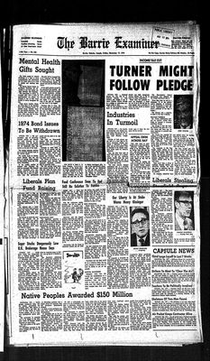 Barrie Examiner, 15 Nov 1974