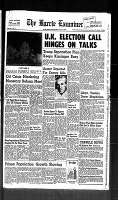 Barrie Examiner, 14 Jan 1974