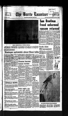 Barrie Examiner, 18 Aug 1975