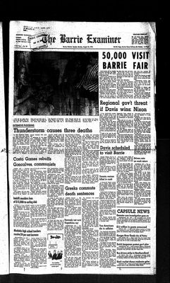 Barrie Examiner, 25 Aug 1975