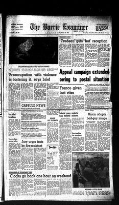 Barrie Examiner, 25 Oct 1975