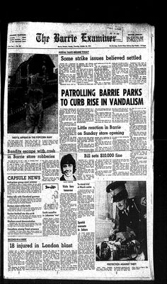 Barrie Examiner, 30 Oct 1975