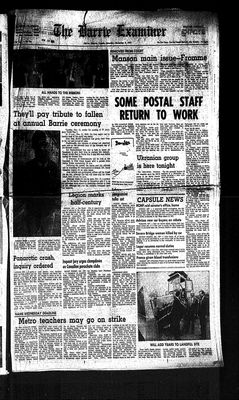 Barrie Examiner, 8 Nov 1975