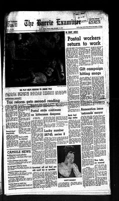 Barrie Examiner, 14 Nov 1975