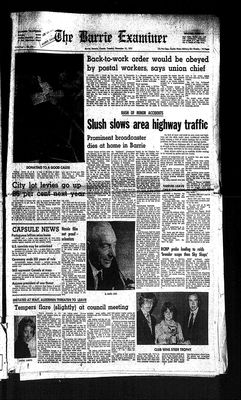 Barrie Examiner, 25 Nov 1975