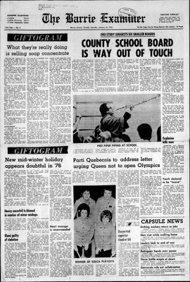 Barrie Examiner, 10 Jan 1976