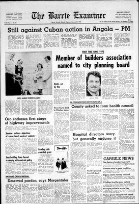 Barrie Examiner, 27 Jan 1976