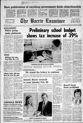 Barrie Examiner, 29 Jan 1976