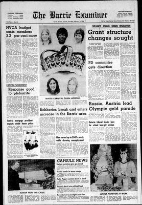 Barrie Examiner, 5 Feb 1976