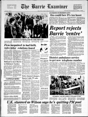 Barrie Examiner, 16 Mar 1976