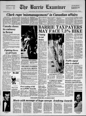 Barrie Examiner, 30 Mar 1976