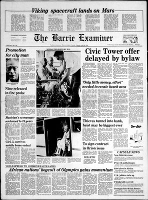 Barrie Examiner, 20 Jul 1976