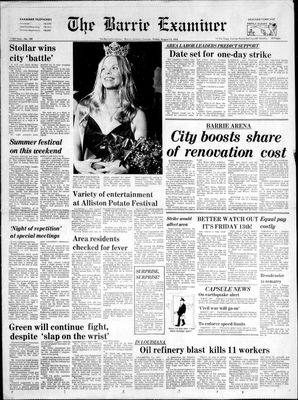 Barrie Examiner, 13 Aug 1976