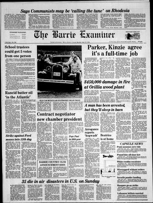 Barrie Examiner, 27 Sep 1976