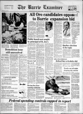 Barrie Examiner, 23 Nov 1976