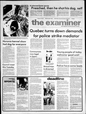 Barrie Examiner, 11 Apr 1977