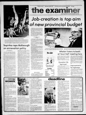 Barrie Examiner, 20 Apr 1977