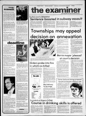 Barrie Examiner, 23 Apr 1977